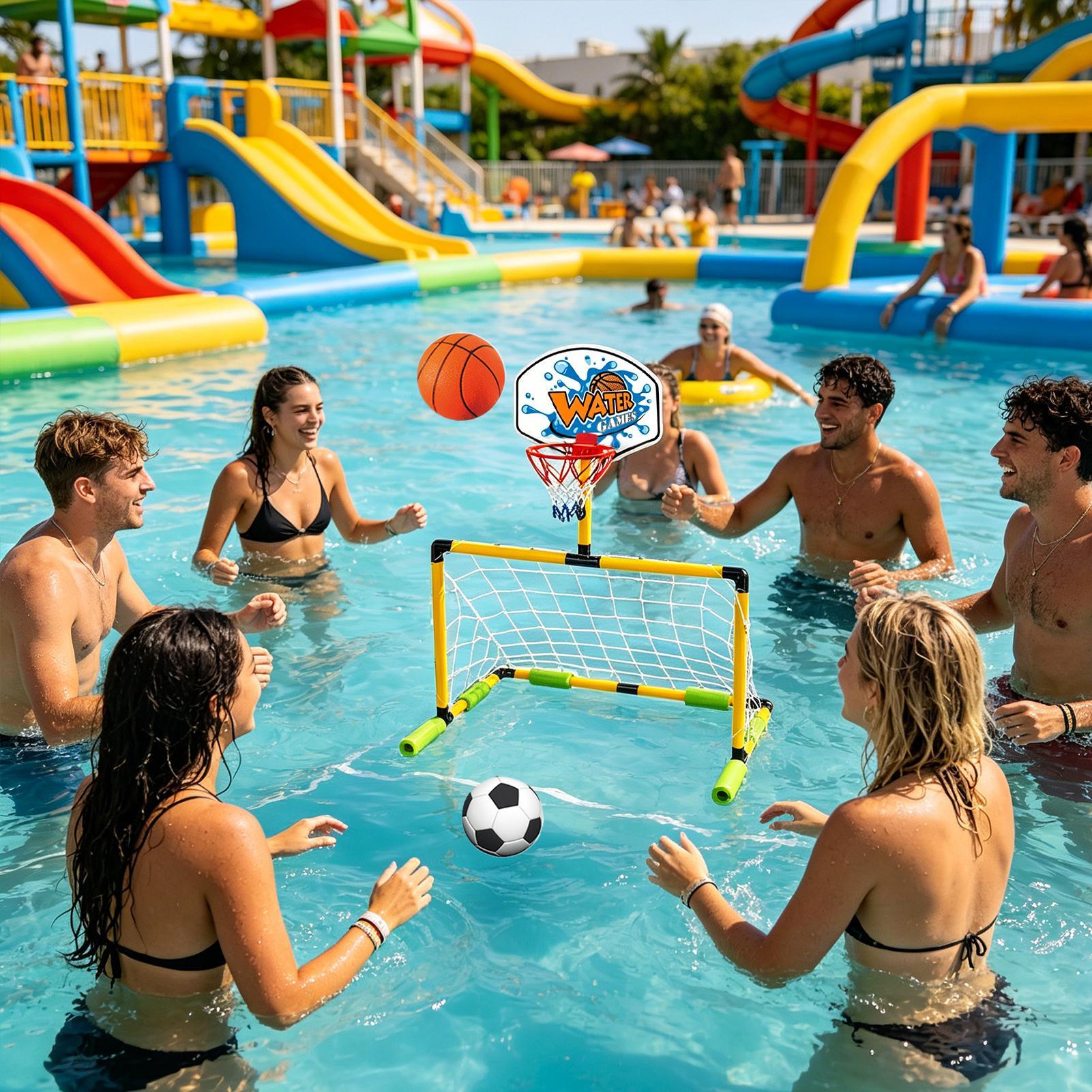 Basketball Arcade Game - Canestro da basket per piscina 2-in-1
