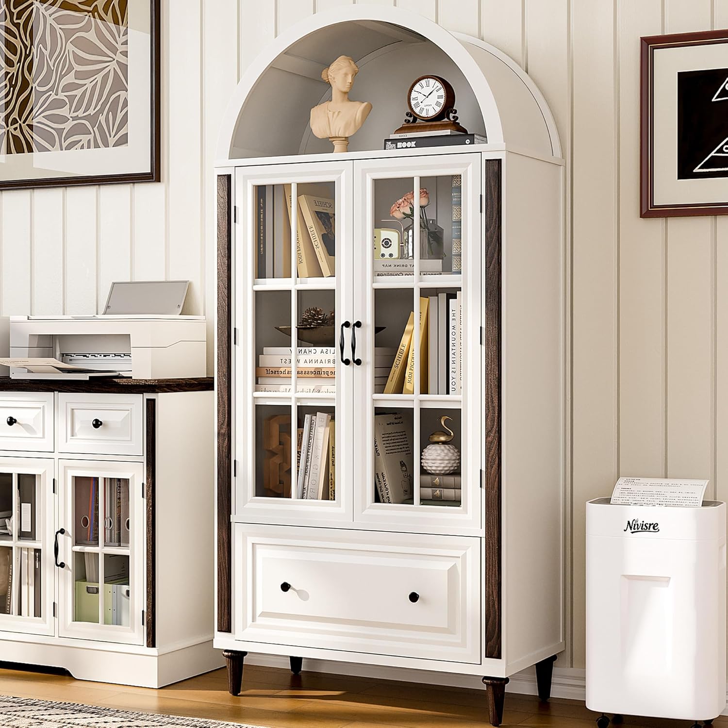 Glass Cabinet Display - Libreria ad arco artigianale da 71