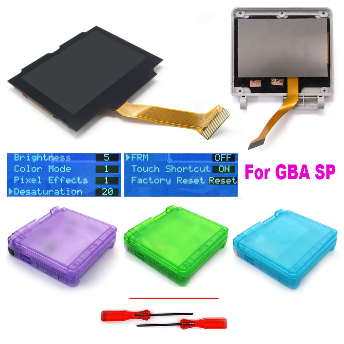 Lcd Screen Arcade - HISPEEDIDO Per GBA SP Schermo IPS