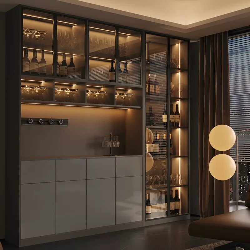 Mobiletto portabottiglie di lu - Glass Cabinet Display recensione e prezzo