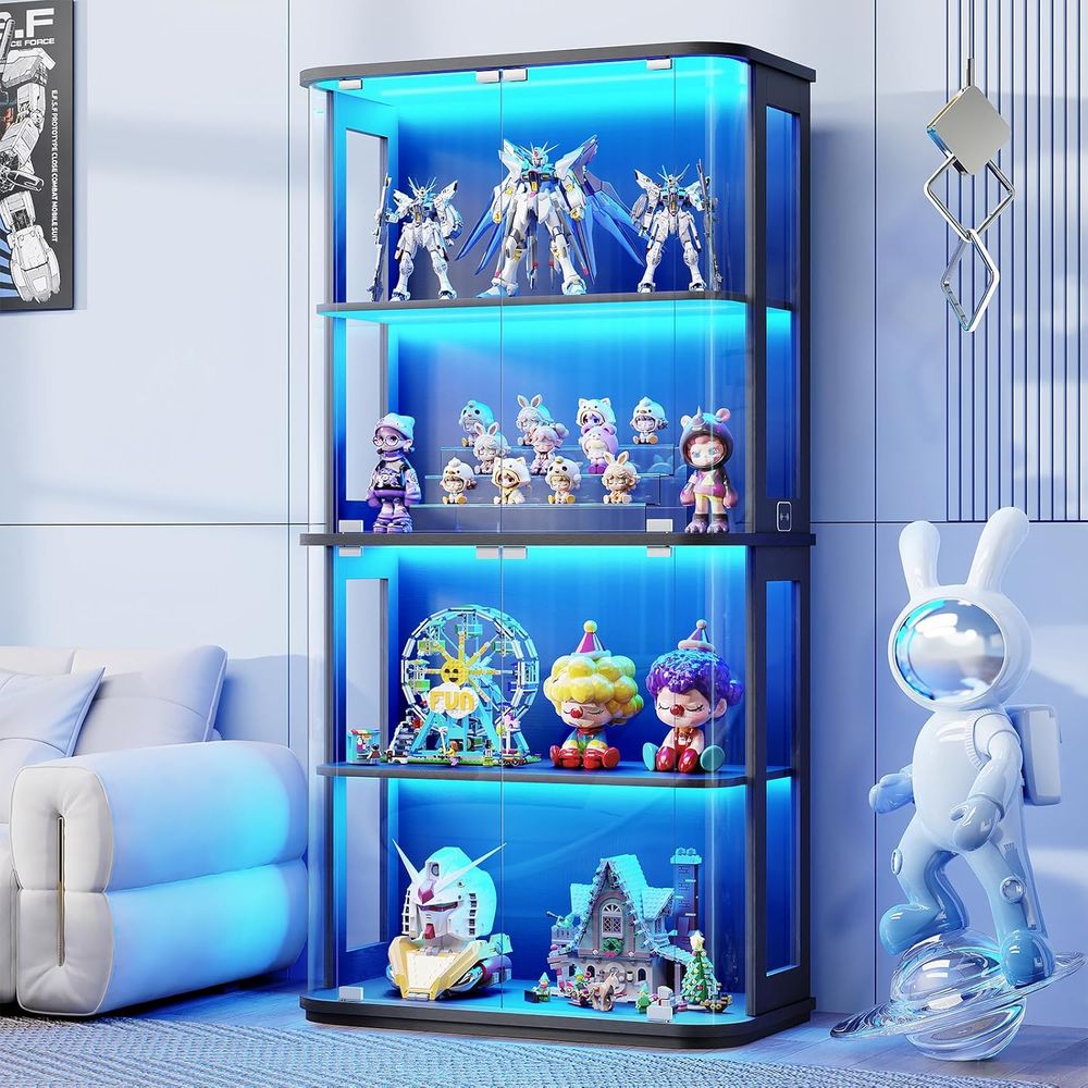 Vetrina rotonda con anta in ve - Glass Cabinet Display recensione e prezzo