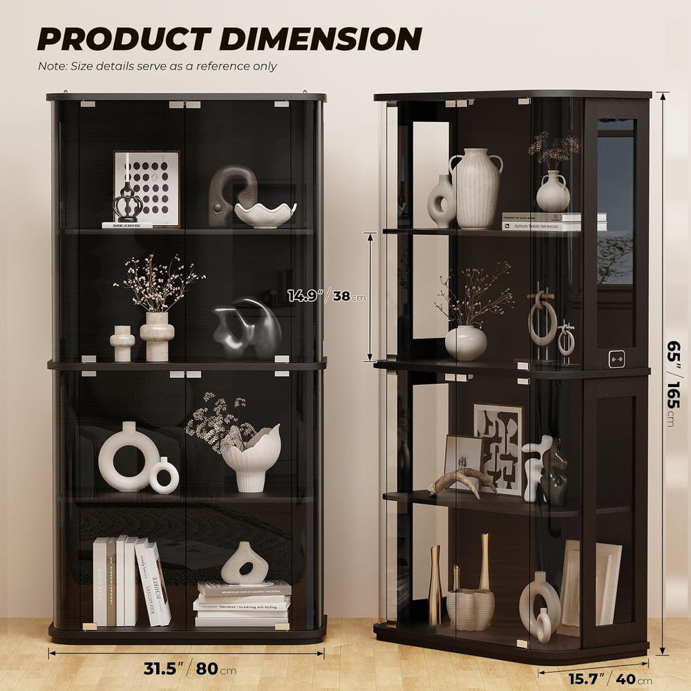 Vetrina rotonda con anta in ve - Glass Cabinet Display recensione e prezzo