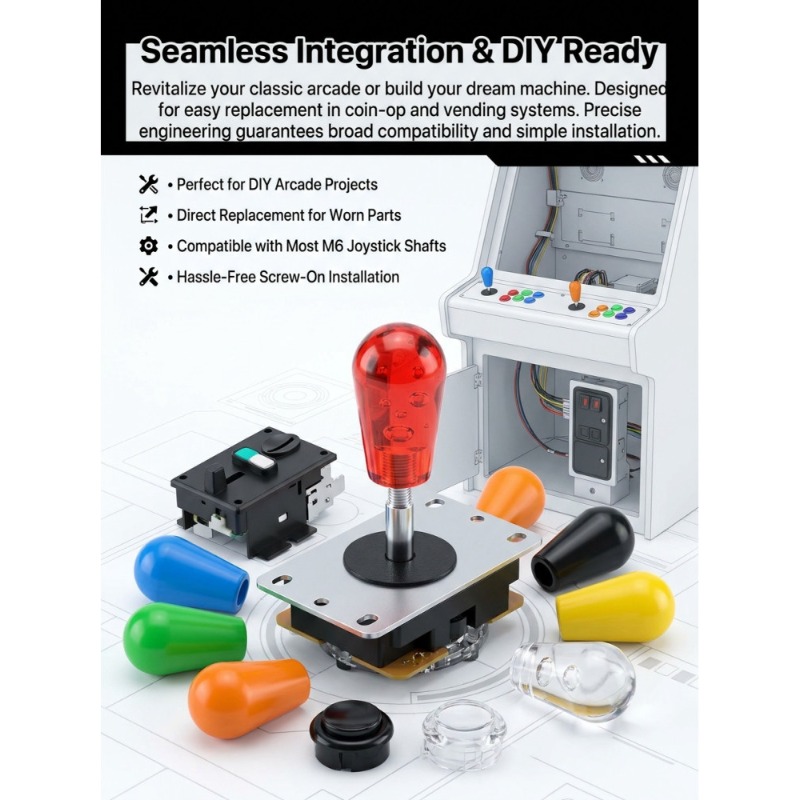 1 Pezzo Joystick M6 con Testa  - Joystick Arcade Parts recensione e prezzo