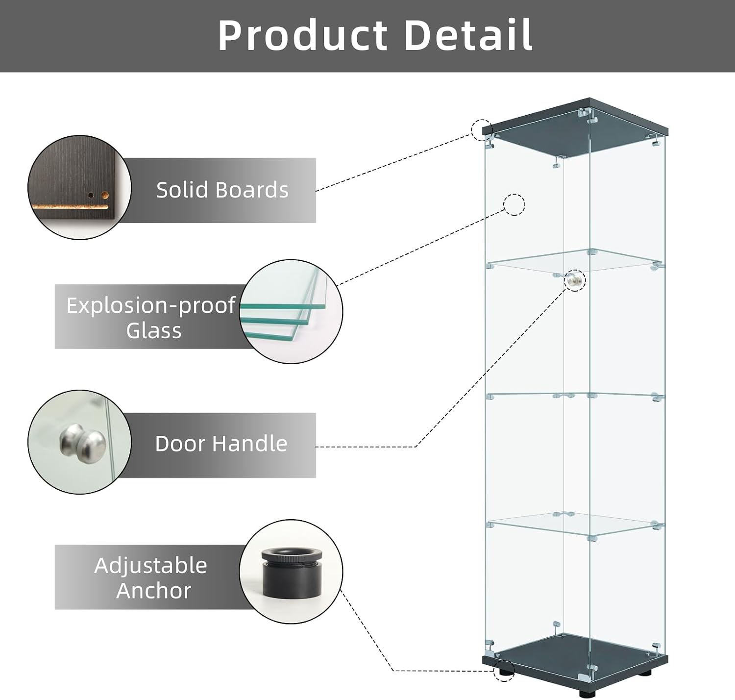 Vetrina in vetro con serratura - Glass Cabinet Display recensione e prezzo