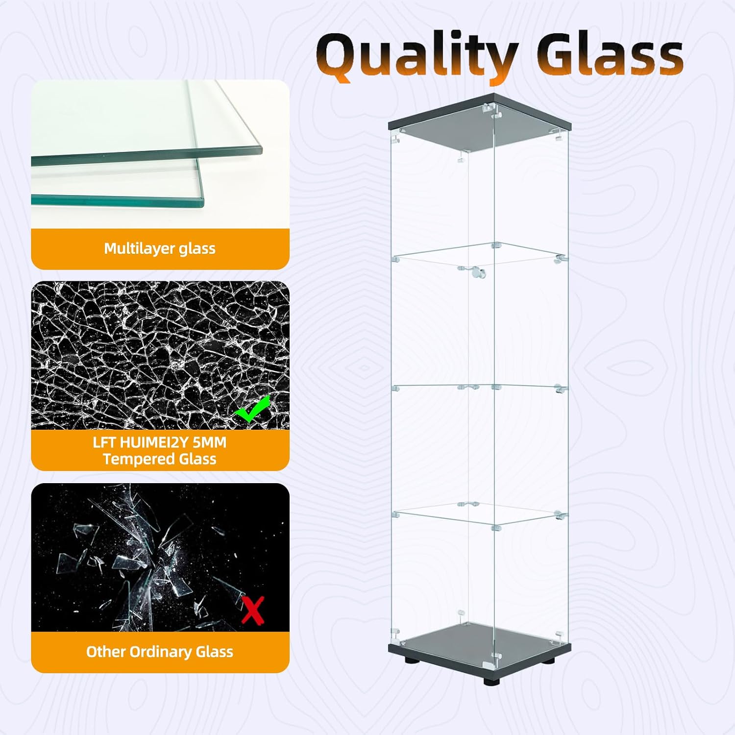 Vetrina in vetro con serratura - Glass Cabinet Display recensione e prezzo