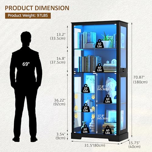 Vetrina in vetro da 71 pollici - Glass Cabinet Display recensione e prezzo