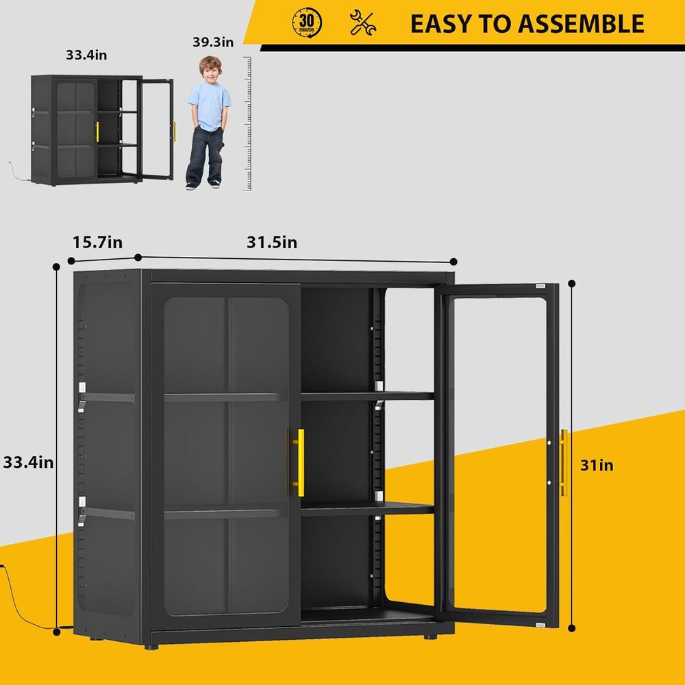 Vetrina Alta 34 con Porte in V - Glass Cabinet Display recensione e prezzo
