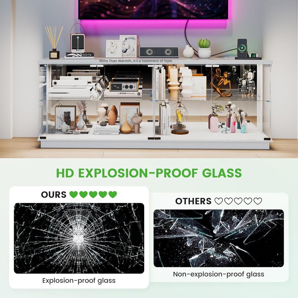 Mobile TV in Vetro da 71 Polli - Glass Cabinet Display recensione e prezzo