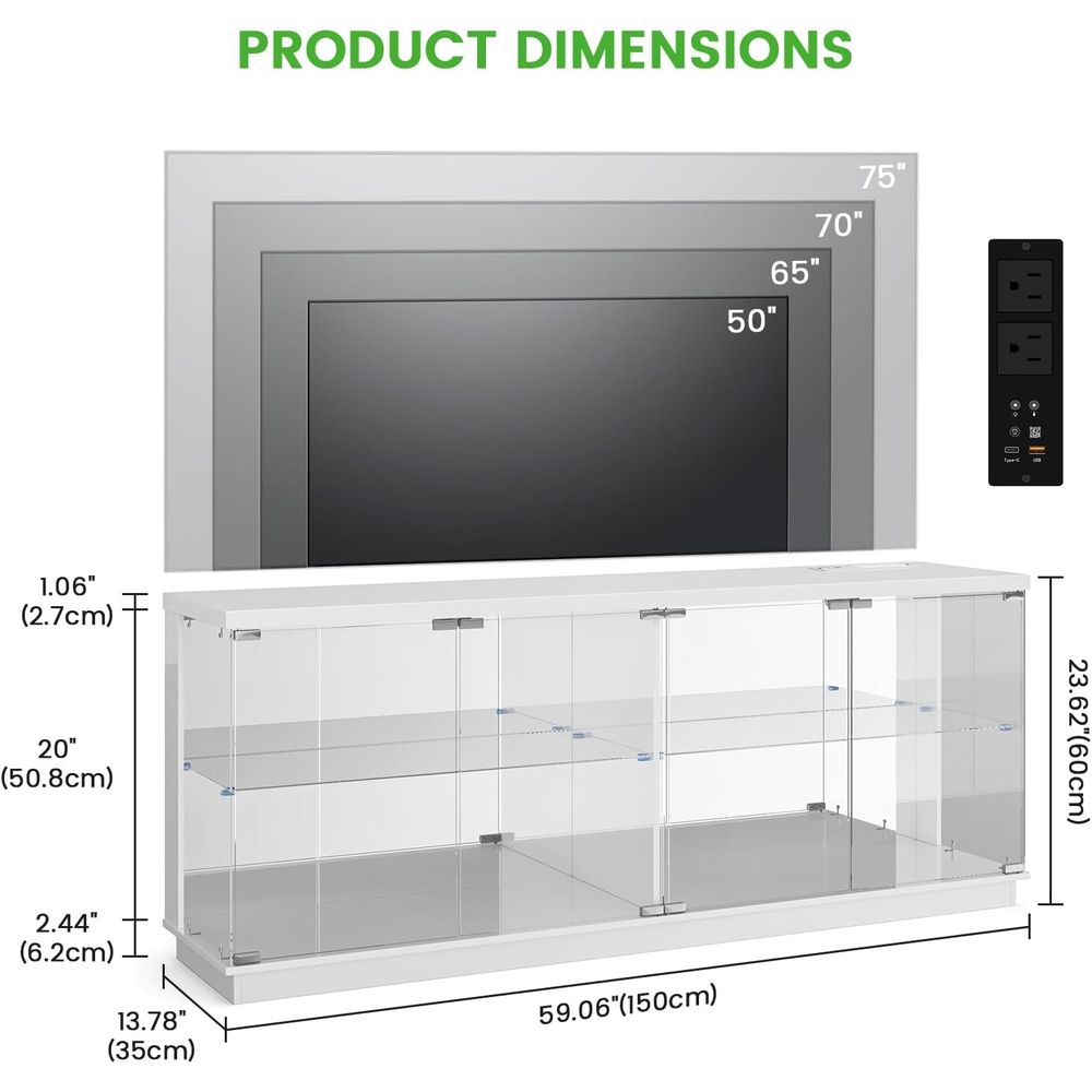 Mobile TV in Vetro da 71 Polli - Glass Cabinet Display recensione e prezzo